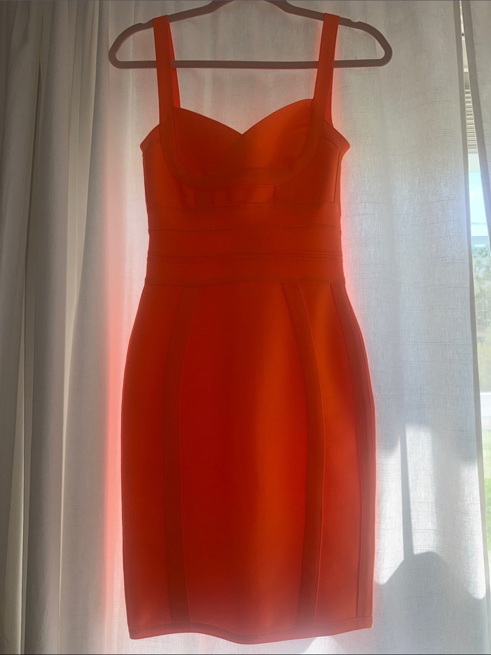 Orange Bandage Strappy Bodycon Mini Dress